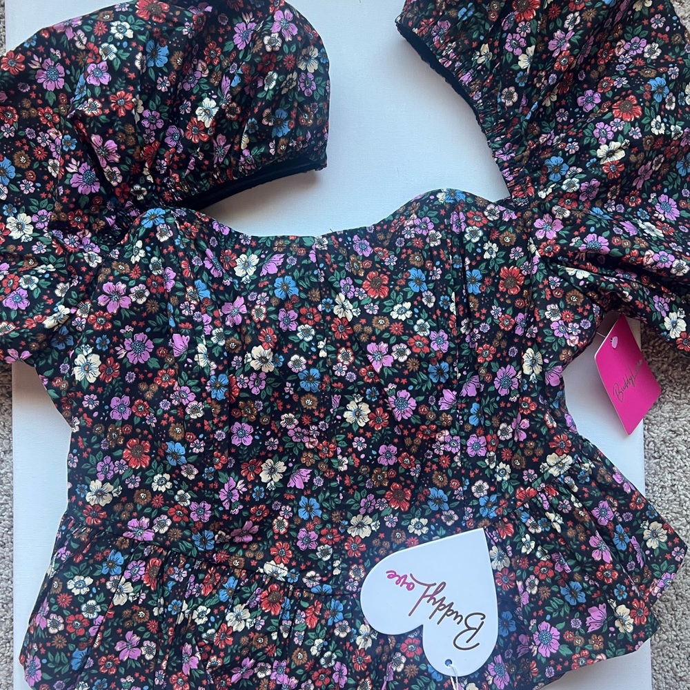 Buddy Love Floral Puff Sleeve Blouse - Multicolor